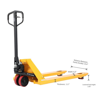 APOLLOLIFT Pallet Jack, Industrial Standard Duty Pallet Jack Truck 6600lbs Capacity 48” L×27” W Fork Size with Extra Stopper