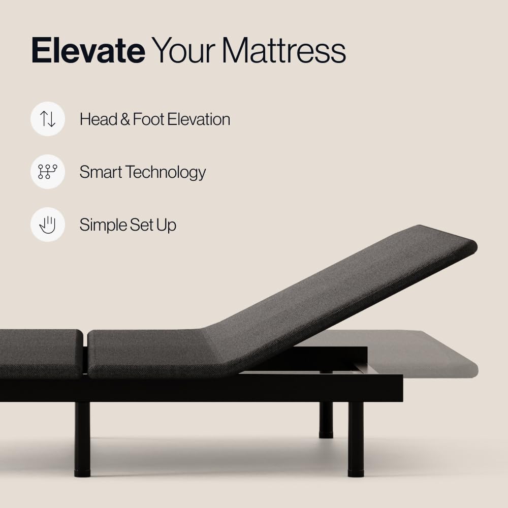 Adjustable Comfort Classic Adjustable Base - Twin XL - Head & Foot Incline - Wireless Remote with Memory - Easy Set Up - Zero Clearance - Zero Gravity - Durable Frame