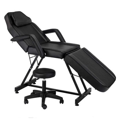 Bazhshxu 72 inches Portable Massage Bed 3 Section Professional Massage Table Height Adjustable Salon Chair Beauty Spa Bed with Adjustable Armrest,Hydraulic Stool