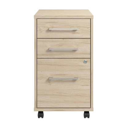 Bush Business Furniture Hustle 3 Drawer Rolling File Cabinet in Platinum Gray, Mobile Document Storage for Home and Professional Office