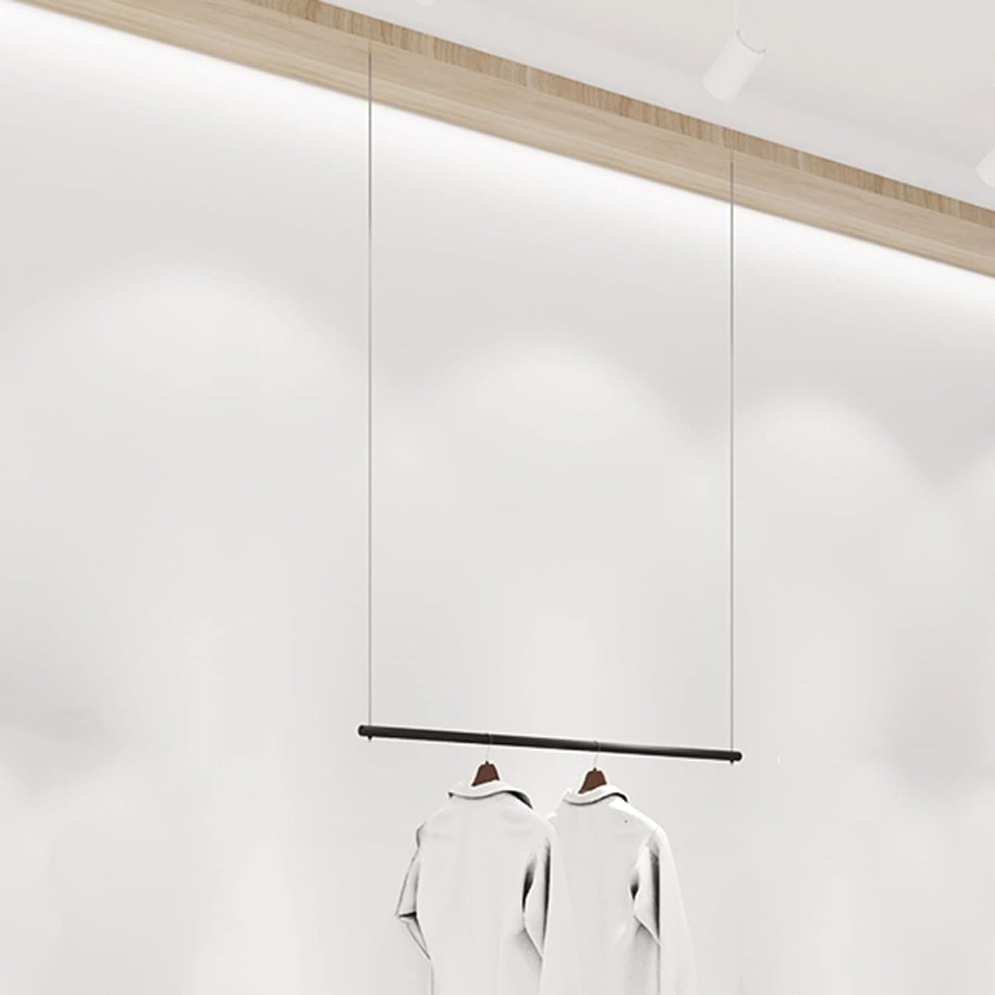 JHNKOJ Clothes Rack, Height Adjustable Display Rack, Clothing Store, Ceiling Clothes Rack, Wedding Dress, Hanging Shelf, Wall Hanger, Commercial Room Organizer, Shelf,A-80Cm