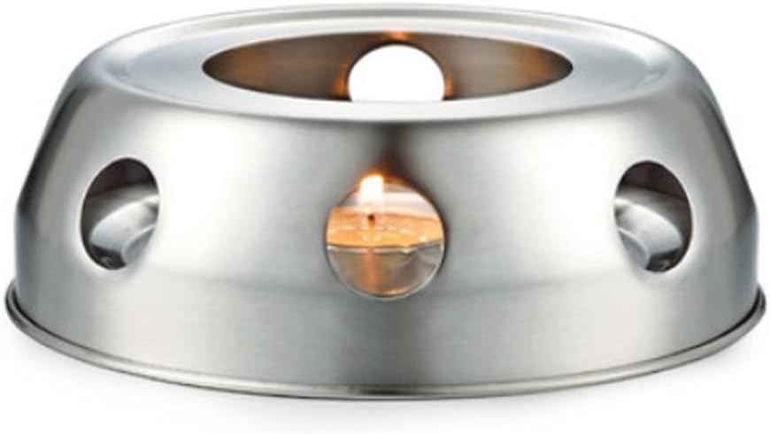 Round Base Stainless Steel Teapot Holder, Candle Heating Device Teapot Warmer Rack
