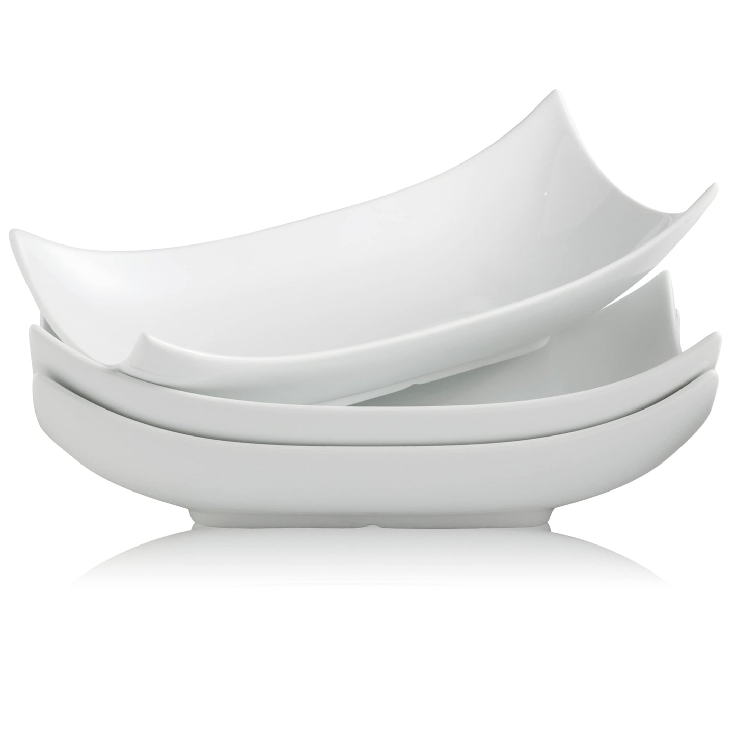 Gomakren Serving Platters Serving Bowls Set Turkey Serving Platter Porcelain Serving Dishes For Entertaining Special Curved Deep Large Mothers Day Thanksgiving Dishes Gifts Set of 3 White 12 Inch
