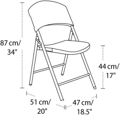 Contoured Folding Chair by Lifetime Products, White