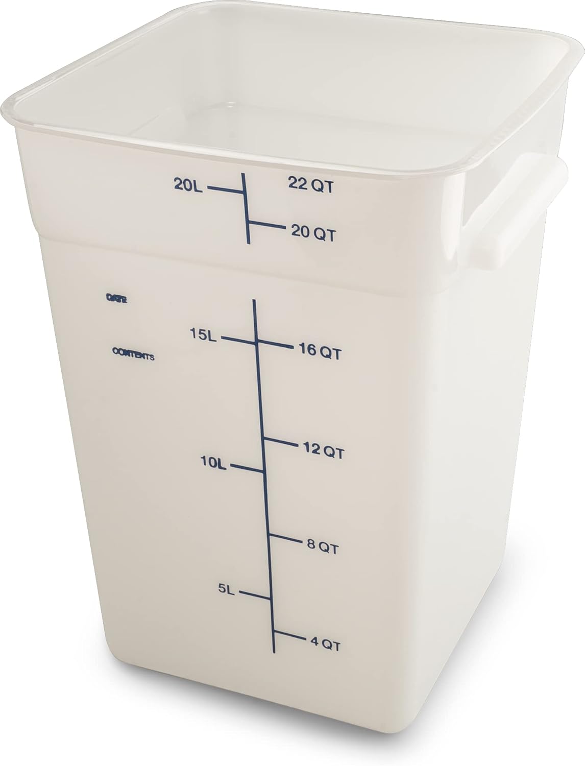 Carlisle FoodService Products Squares Square Food Storage Container, Stackable Design for Catering, 22 Quarts