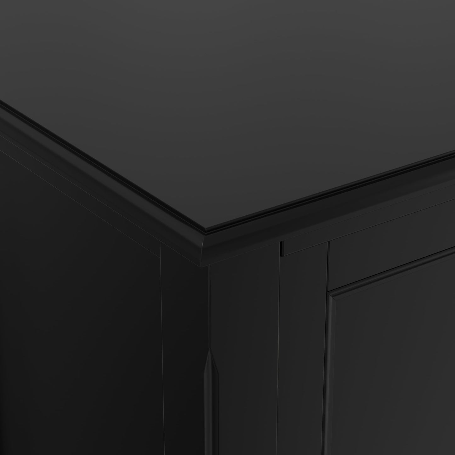 SIMPLIHOME Burlington TV Stand - 72 inch Wide Solid Wood Media Console in Black, Transitional Entertainment Center for Living Room for TVs up to 80 Inches with Cabinets and Cord Management