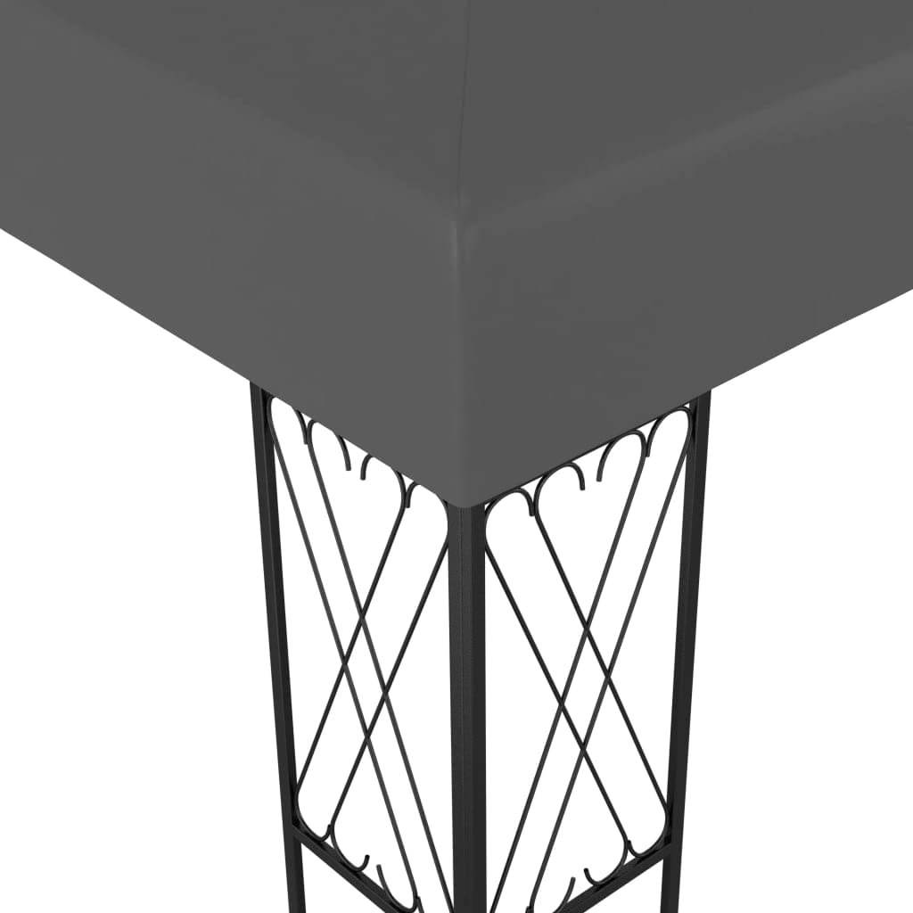 Gazebo Anthracite 10x13 ft, 100% Polyester Steel Frame, UV Resistant Outdoor Canopy for Patio, Garden, Backyard Gatherings Outdoor Structures