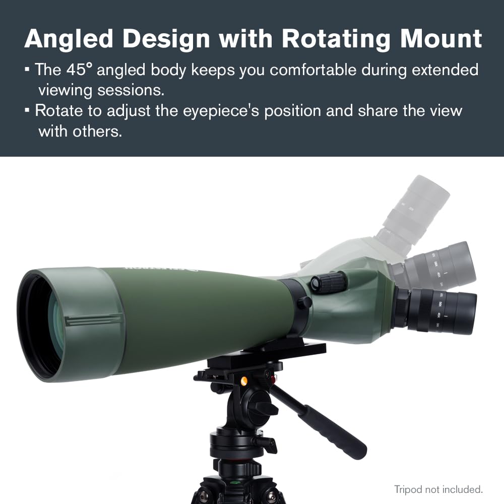 Celestron – Regal M2 100ED Spotting Scope – ED Glass for Birding and Outdoor Activities – Phase and Dielectric Coated BaK-4 Prism – Fully Multi-Coated Optics – Dual Focus – 22-67x Zoom Eyepiece