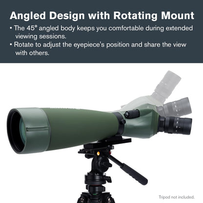 Celestron – Regal M2 100ED Spotting Scope – ED Glass for Birding and Outdoor Activities – Phase and Dielectric Coated BaK-4 Prism – Fully Multi-Coated Optics – Dual Focus – 22-67x Zoom Eyepiece