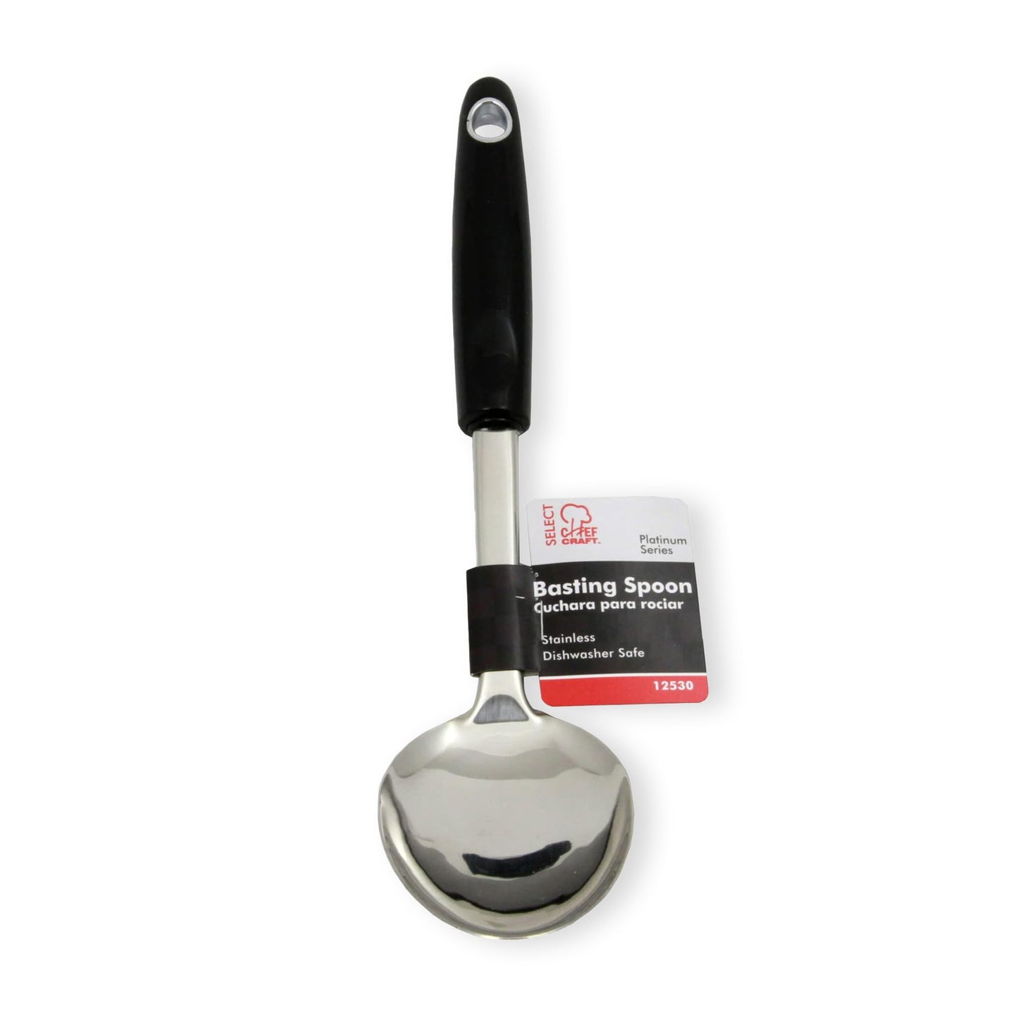 Chef Craft Select Heavy Duty Basting Spoon, 12 inch, Stainless Steel
