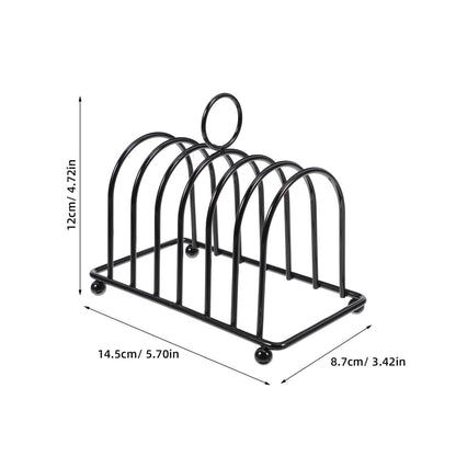PartyKindom Stainless Steel Multifunctional Bread Rack Toast Holder Rack for Kitchen and Dining Room: Multi-Functional Toast for Sliced Bread and Book Storage Space-Saving