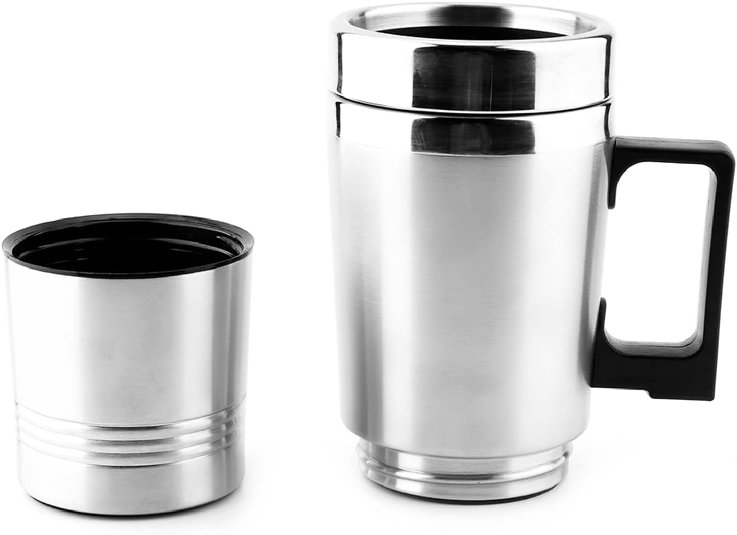 Travel Kettle, 350ml 150ml 12V Portable Electric Car Kettle, Stainless Steel Car Coffee Mug Kettle for Heated Water Cup