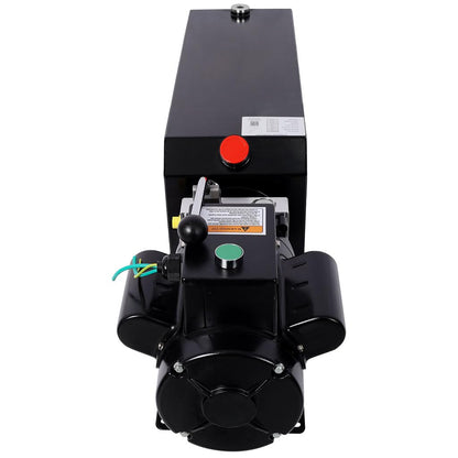 YATON Hydraulic Power Unit Single Acting Pump, Heavy Duty Steel Hydraulic Pump with Safety Relief Valve & SAE#6 Connector, Electric Hydraulic Power Pack for Dump Trailer Lift Gate Car Lift, Black