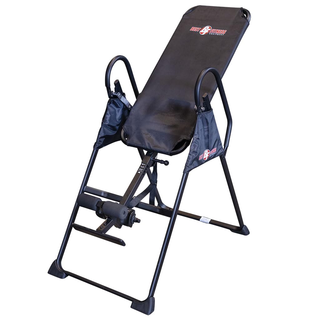 Body-Solid (BFINVER10B) Best Fitness Inversion Foldable Table, Lumbar Stretching and Strength Training Equipment for Professional Inversion Therapy, Home and Commercial Gym (Midnight Black)