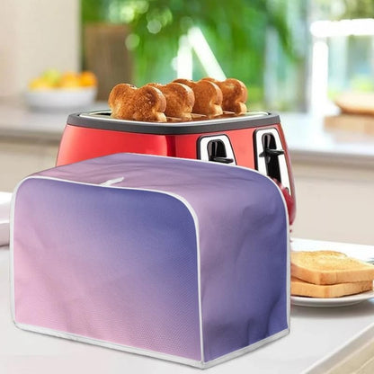 Toaster Cover 4 Slice, Wide Slot Machine Washable with Hang Loop (16x16"), Purple, 2PCS
