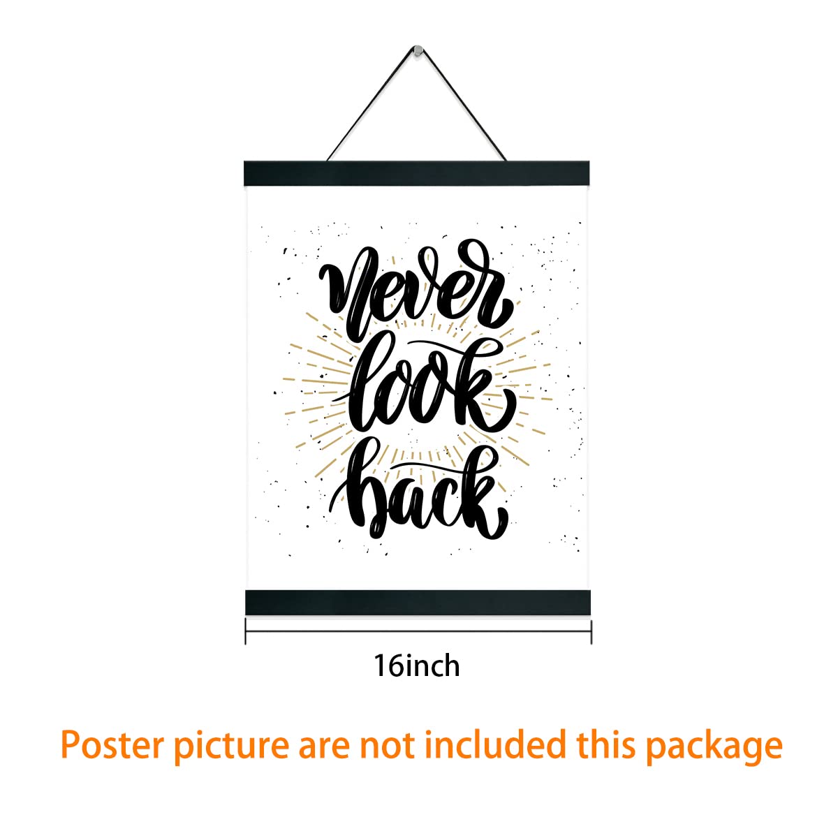 YK artwood 3 Pack Magnetic Poster Hanger Frame 16 inch Black- 16x24 16x22 16x20 Poster Frame for Wall Art Pictures Photos Prints Maps Diamond Art Painting