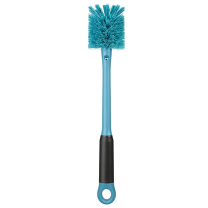 Purtribe 2-in-1 Bottle Cleaning Brush and Hidden Straw Brush, Long Handle Water Bottle Brush Cleaner with Replaceable Head for Sports Bottles, Baby Bottles, Mugs, Straws, Smokey Blue