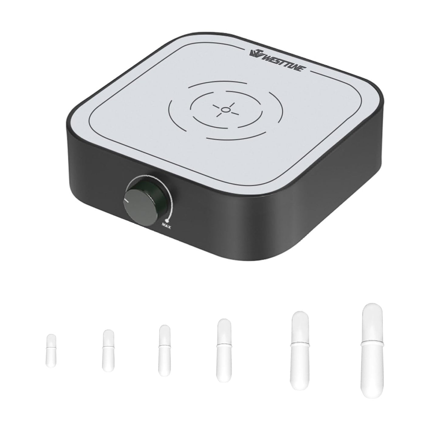 WEST TUNE 3000rpm Magnetic Stirrer Mixer with 7pcs Stir Bar Set, Brushless DC Motor Max 3000ml Electric Magnetic Stir Plate Mixer （No Heating)