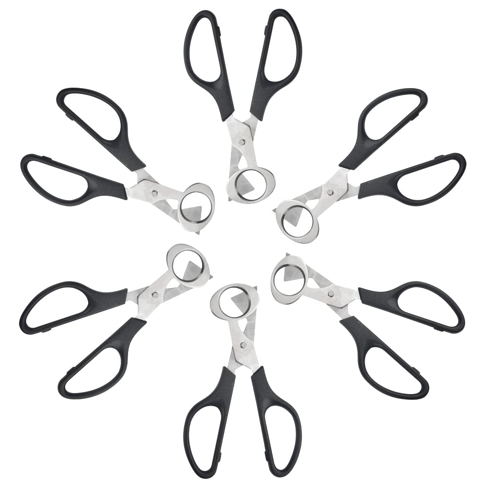 XINMEIWEN 10Pack Stainless Steel Quail Egg Cutter Scissors Quail and Pigeon Egg Cutter Tool Quail Scissors Opener Quail Egg Cracker for Home Kitchen (Black)