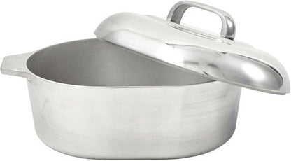 IMUSA USA Heavy-Duty Cajun Oval Aluminum Roaster - 15-Inch Silver Cookware