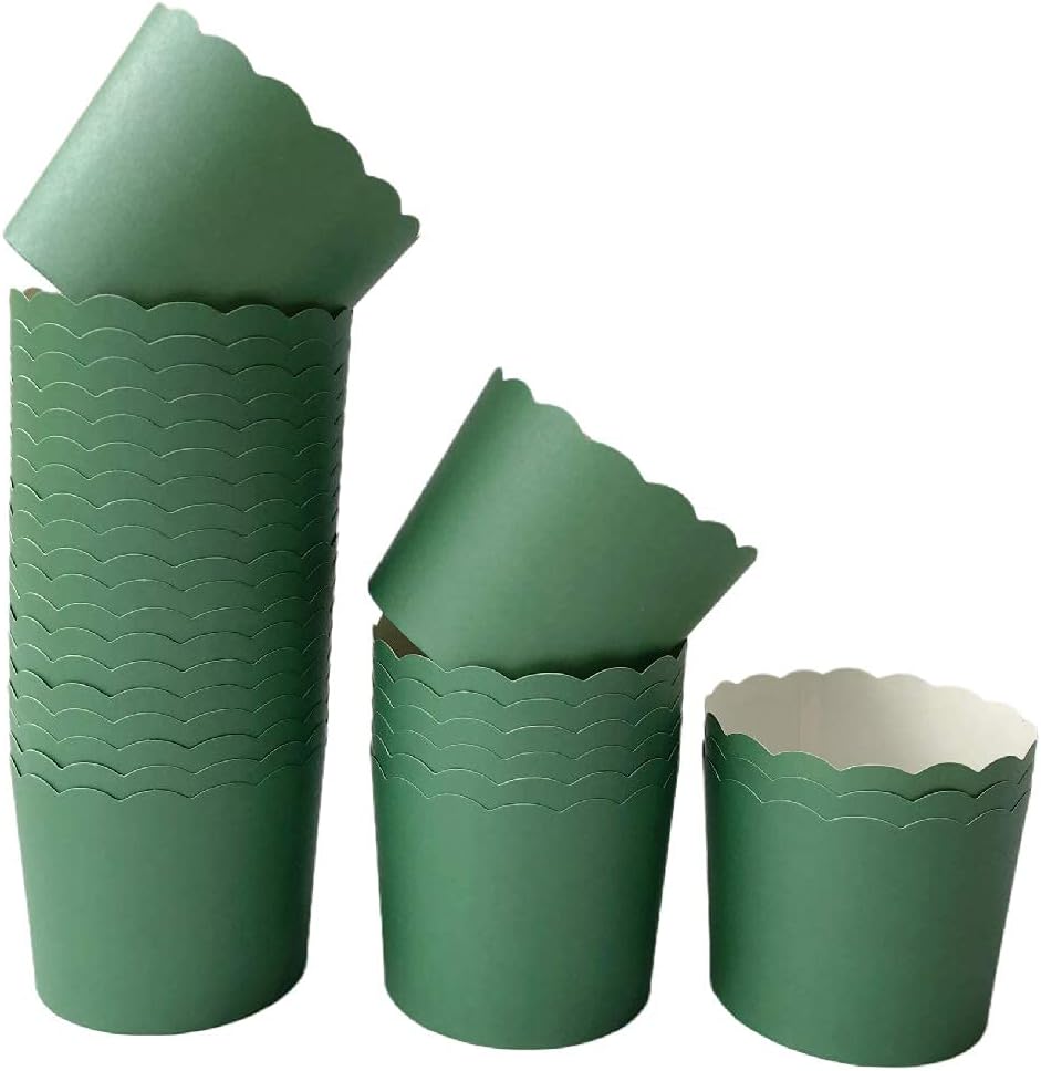 NB Paper Baking Cups 90-Pack, 6 oz Greaseproof Cupcake Muffin Cases, Disposable Wrappers for Parties, Pure Colors