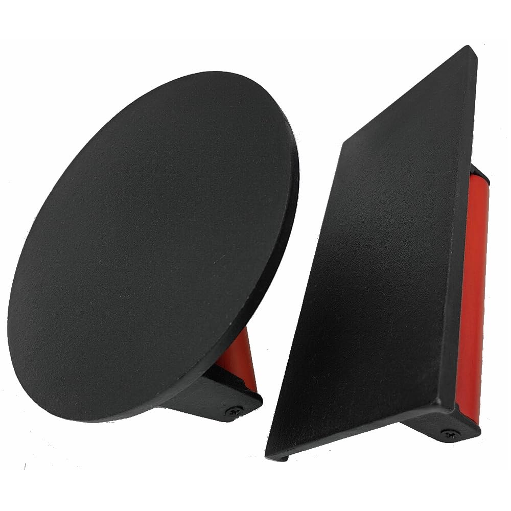Firsgrill Burger Press 7.08" Round & 8.3”X4.3”Rectangle Heavy-Duty Cast Iron Smash Meat Steak with Wood Handle for Blackstone Camp Chef Pitboss Weber Treager Griddle (Round & Rectangle w Flat Bottom)