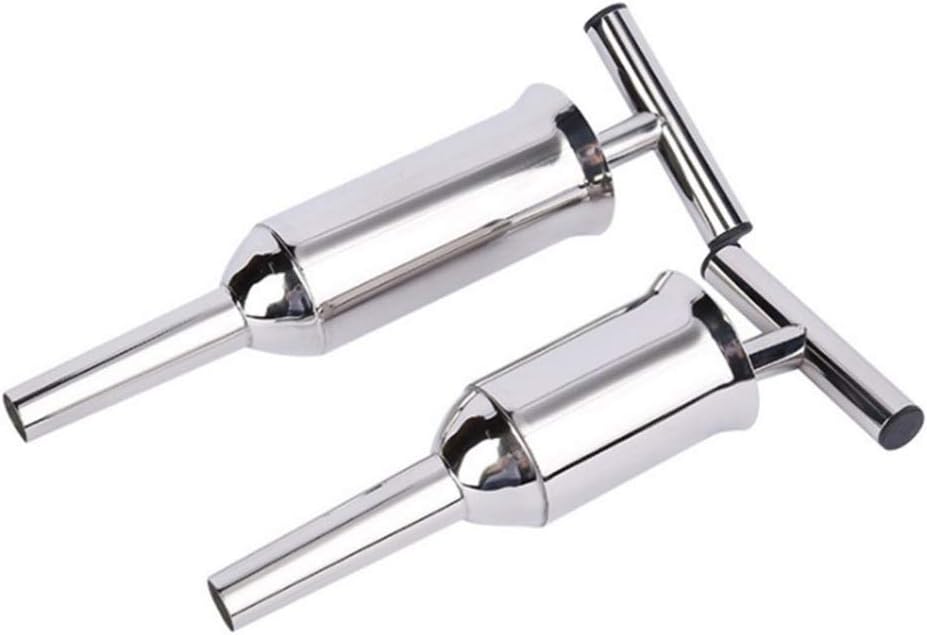 Stainless Steel Sausage Stuffer Tubes Filler Meat Filling Funnel Stuffer Tools, 28cm