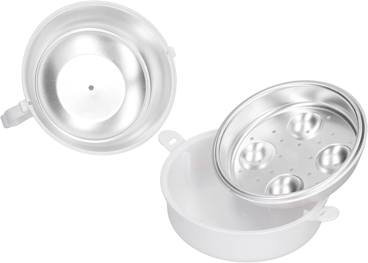 Heat Resistant Microwave Eggs Boiler - Egg Cooker for 4 Eggs, Easy Rapid Eggs Cooker for Home Kitchen Breakfast