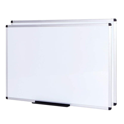 VIZ-PRO Large Magnetic Dry Erase White Board for Wall, 72 X 40 inches, Pack of 2, Aluminum Framed Whiteboard with Marker Tray for School Office Home