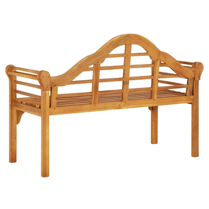 BOWERY HILL Solid Acacia Wood Garden Bench, Brown Oiled Finish, Ergonomic Rectangular Design, Indoor/Outdoor Use, 49.2 x 49.2 x 34.4 in, Rustic Patio Furniture for Relaxed Seating