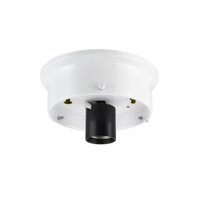 Aspen Creative 22105-03-1, Flush Mount Ceiling Fixture Shade Holder Kit in Matte White Finish 4-1/2" Fitter, 5" Diameter x 1-3/4" Height