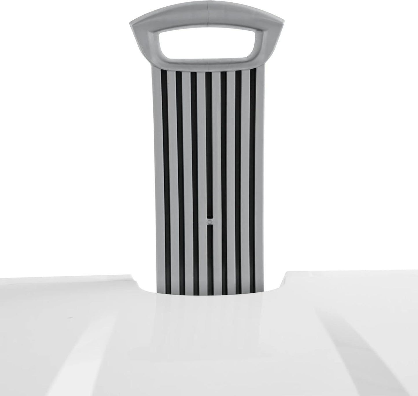 Generic White Wheeled Plastic Laundry Hamper Adult-Sized Rolling Basket With Handles For Home & Dorms