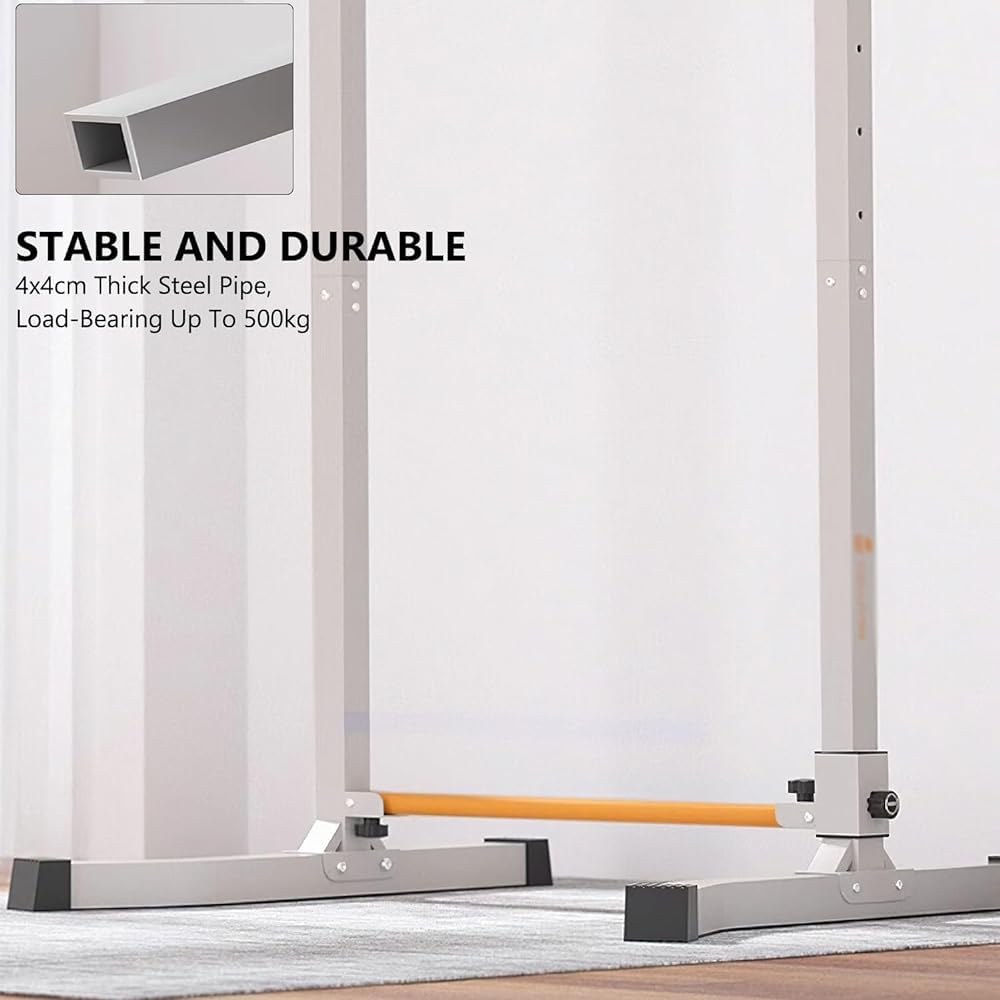 Wrobelax Power Tower, Multi-Function Pull Up Station Foldable Pull Up Bar Station Workout Equipment Height Adjustable for Home Gym Full Body Strength Training Max Load 1100lbs
