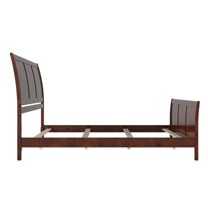 AFI, Portland King Foundation Bed with Matching Footboard, Walnut