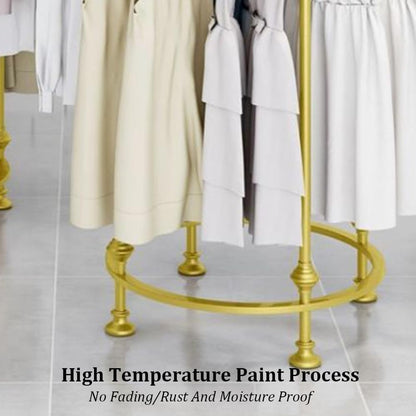 Round Garment Rack, Freestanding Round Garment Display Retail Rack,Heavy Duty Commercial Clothing Organizer for Clothes Storage, Commercial Clothing Organizer in Retail Boutiques and Bedroom(Black,39.