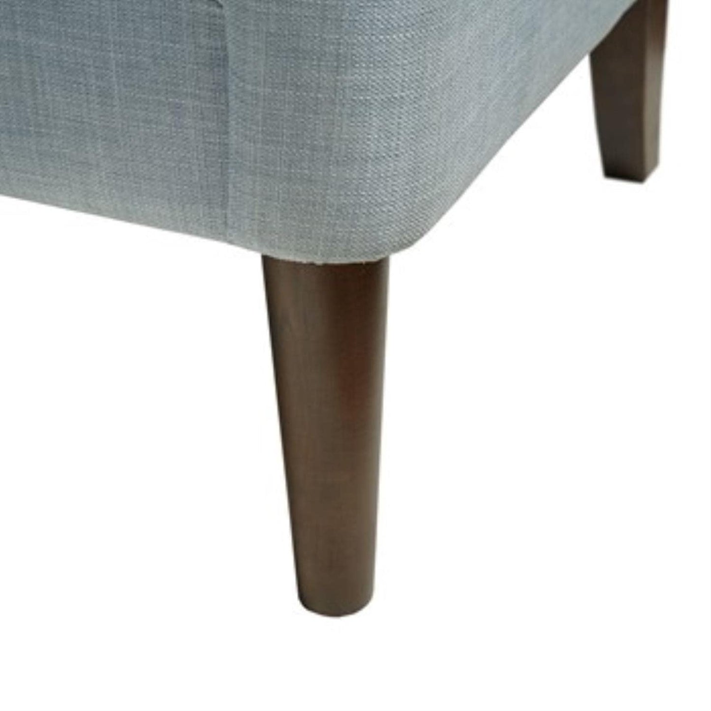 Madison Park Accent Chair for Living Room, Upholstered Button Tufted Back, Removable 5.75" T Seat Cushion, Solid Wood Legs, Modern Accent Armchair Family Room Furniture, Bedroom Chair, 29.25" W Blue