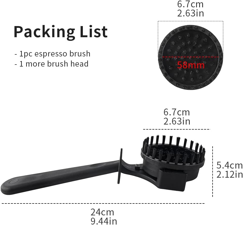 Espresso Machine Cleaning Brush Tool, CAFEMASY Nylon Bristles Cleaning Disc for 58mm Brewing Group Head