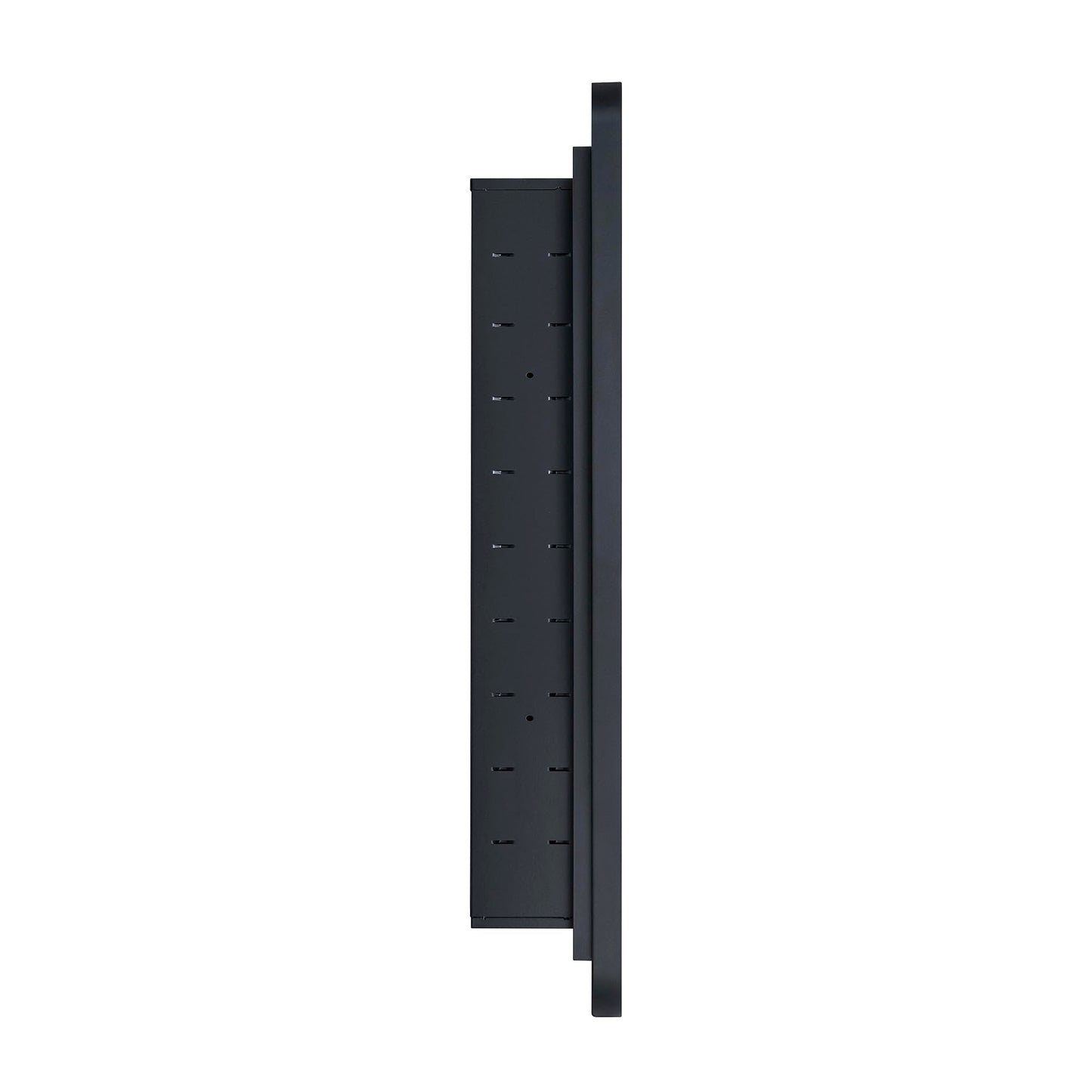 EGHOME Matt Black Rectangle Recessed Bathroom Medicine Cabinet with Mirror Stainless Steel Metal Framed Rounded Rectangular Bathroom Cabinet with Mirror 24x36''