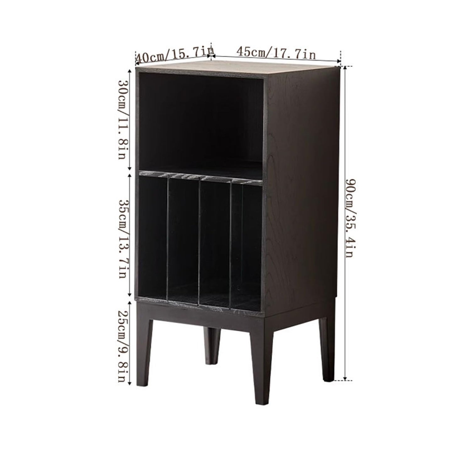 XJOYSL7921 DVD Storage Storage Rack Multi-functional Vinyls Record Storage Cabinet Wooden Display End Table for Living Room Bedroom CD Rack Tower