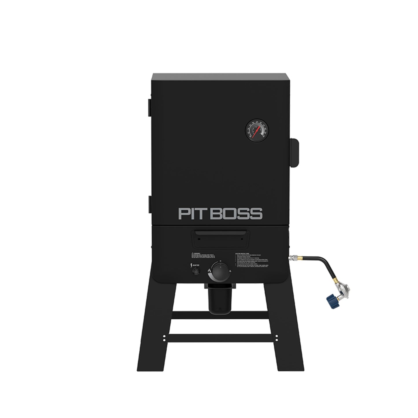 Pit Boss 30‑Inch Gas Vertical Smoker – 983 Sq. In. Cooking Surface, 12,500 BTU Dual‑Burner System, 100–300°F Temperature Range with Adjustable Racks & Wood Smoke Tray