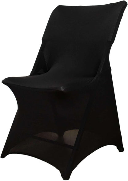 Premium Black Spandex Chair Cover for Lifetime Folding Chairs