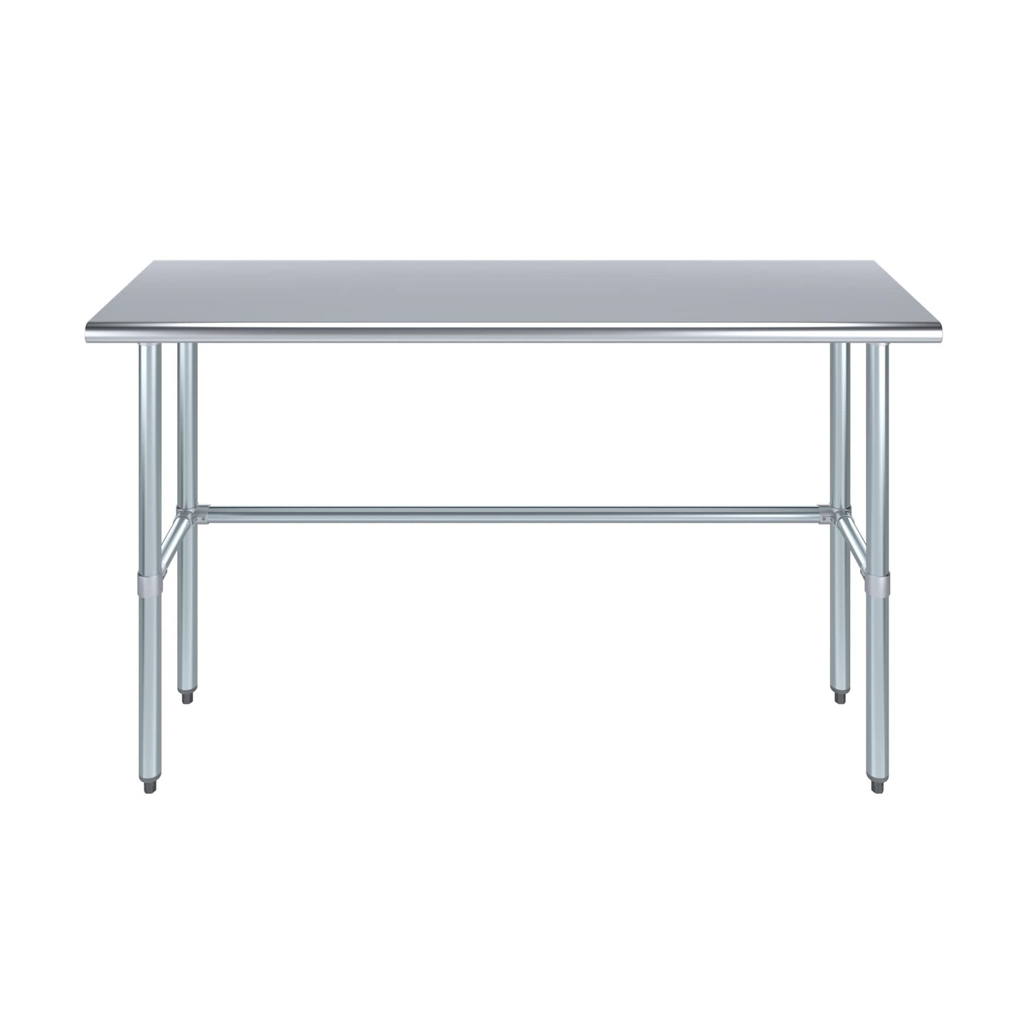 KPS Commercial Stainless Steel Work Table with Crossbar – 18" x 60" NSF Certified Heavy Duty Prep Table for Restaurant, Kitchen, or Food Truck
