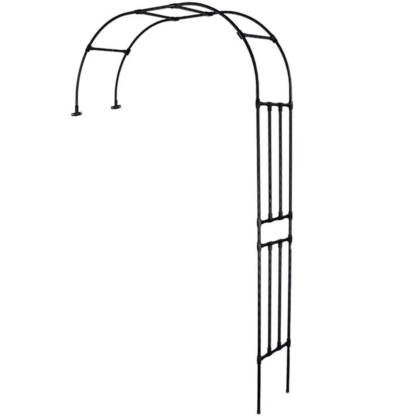 Metal Rose Arch Arbor for Climbing Plants Weatherproof Pergola Archway Support for Roses Tendrils and Vines Half Sided Garden Arch for Wedding Terrace Decoration Rust Free Trellis