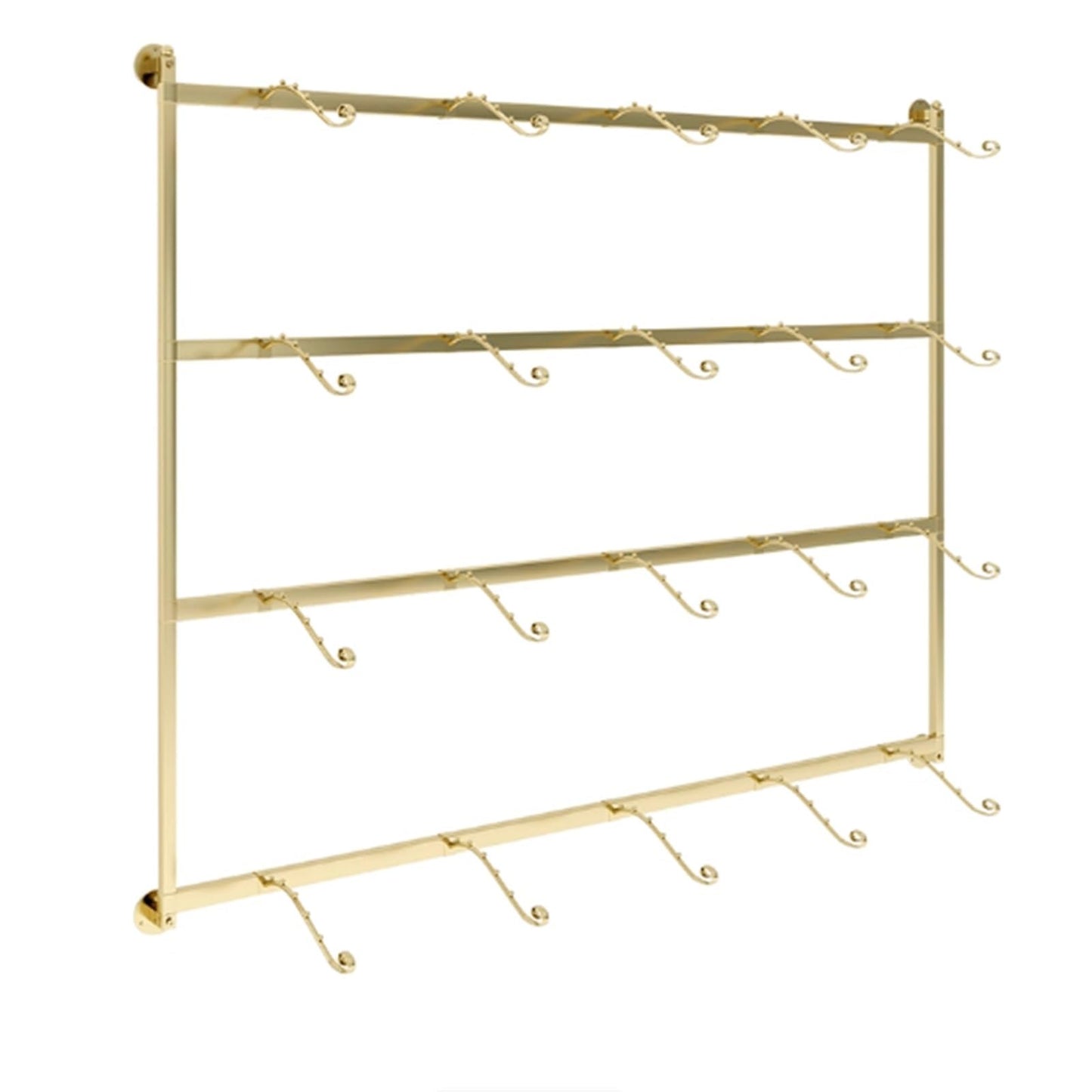 47.2in Underwear Display Stand, Clothing Store Boutiques Retail Lingerie Garment Rack, Metals, Commercial Shelves Clothes Rod, for Lingerie Socks Bra Panties Scarves(Gold,150 * 120cm)