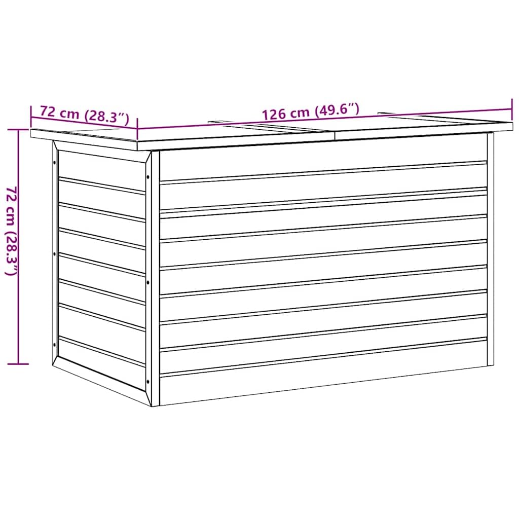 Drillkyn Brown Fir Wood Storage Box with Lid Roof Outdoor Chest for Backyard Patio Yard Storage 49.6 x 28.3 x 28.3 in Durable Outdoor Toy Bin Camping Storage Box