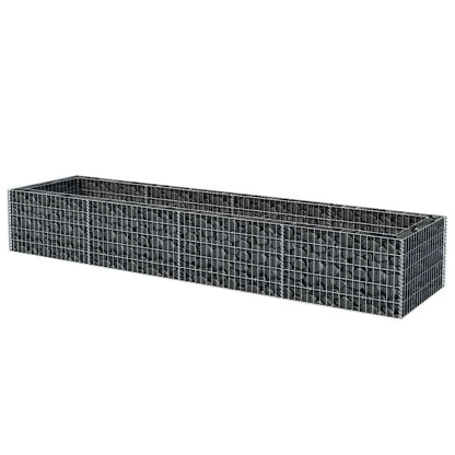 Todiikf Large Silver Galvanized Steel Raised Garden Bed 141.7"x141.7"x19.7" Modern Industrial Planter Box Outdoor Heavy-Duty Flower Bed Kit for Patio Backyard Terrace