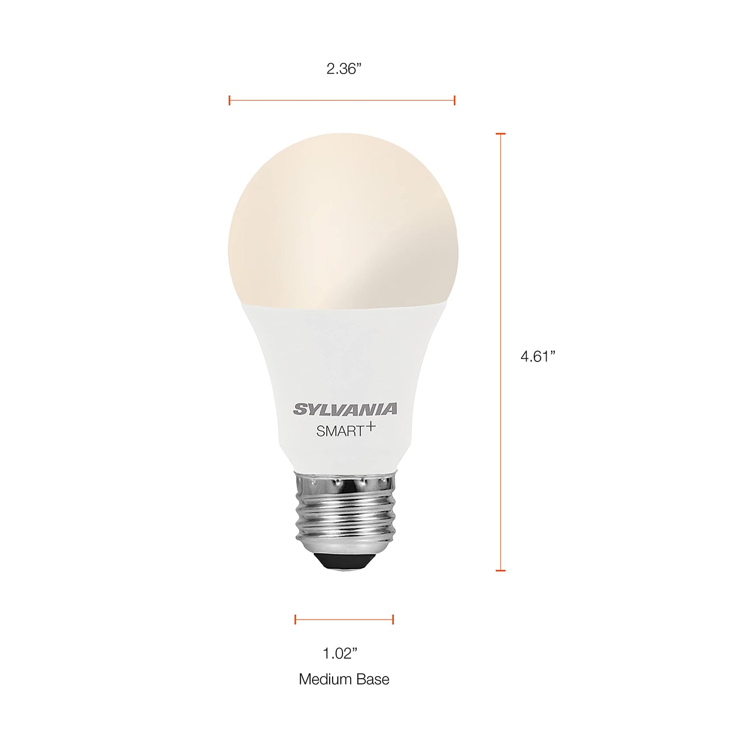 SYLVANIA Wifi LED Smart Light Bulb, 60W Equivalent Full Color and Tunable White A19, Dimmable, Compatible with Alexa and Google Home Only - 4 Pack (75674)