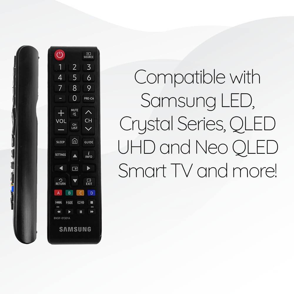 Ceybo Original Solar Voice Remote Control Replacement with YouTube Netflix Shortcut for Samsung Smart TVs, Compatible with Neo QLED 8K, QLED (BN59-01480A)