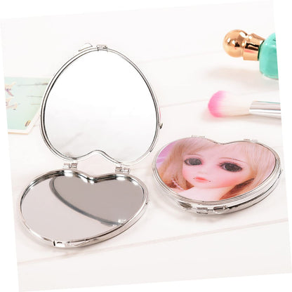 EXCEART 30Pcs Heart-Shaped Glass Mirror Tiles for DIY Craft Projects Compact Small Mirrors with Smooth Rounded Edges Safe for Handbag Storage and Makeup Vanity