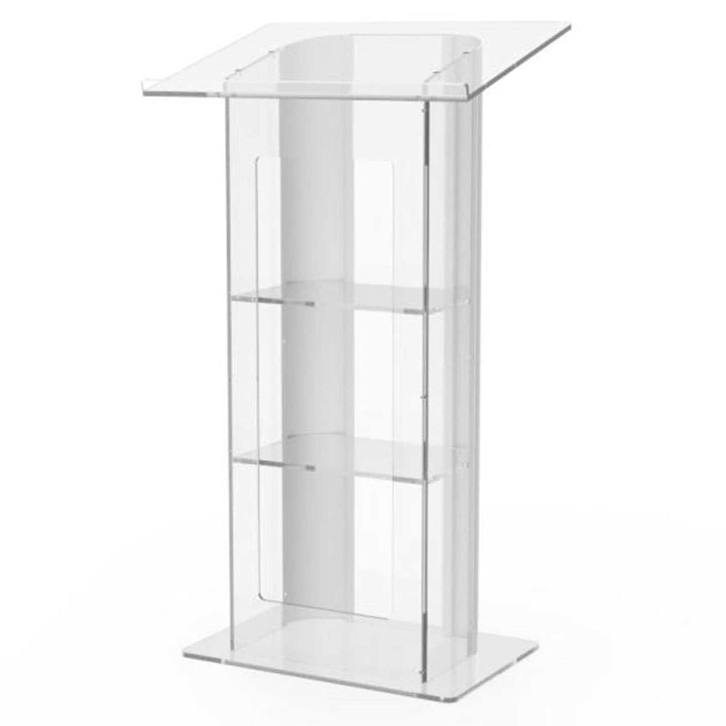 LaseVe Podium Large Acrylic Podium, Hotel Reception Desk, Wedding Church Podium, Transparent, Suitable for Reception Hostess Desk for Church School Stage Events